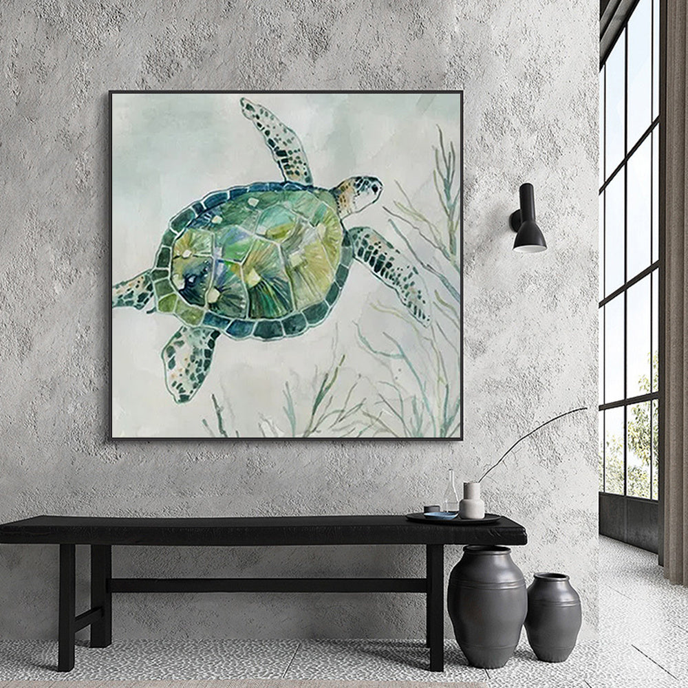 Turtle Canvas Painting Wall Art Poster